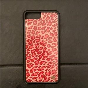 Pink Wildflower cheetah print IPhone 8 Plus case